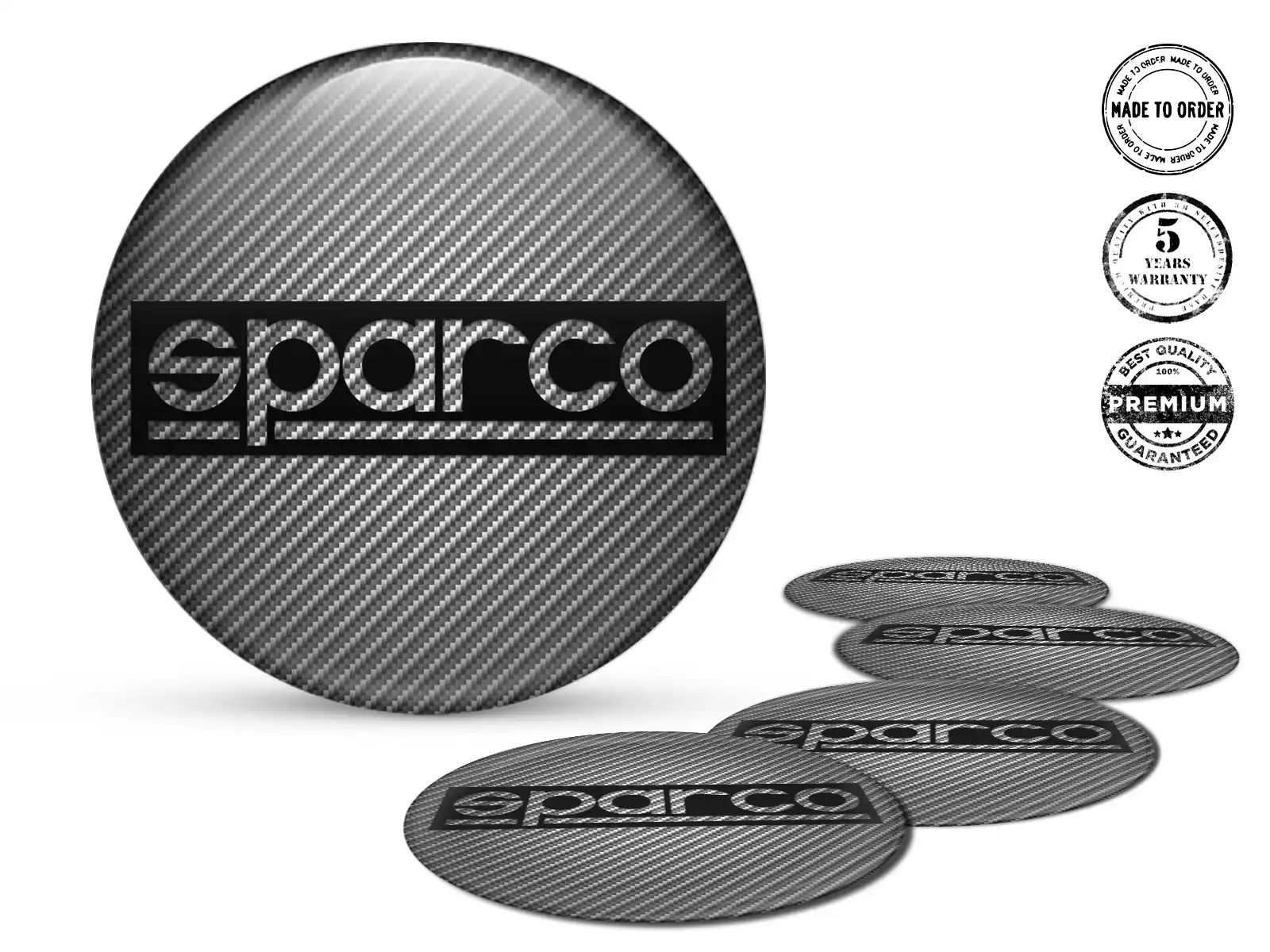 Sparco Dekoration auf Rädern Harz-Dome-Aufkleber